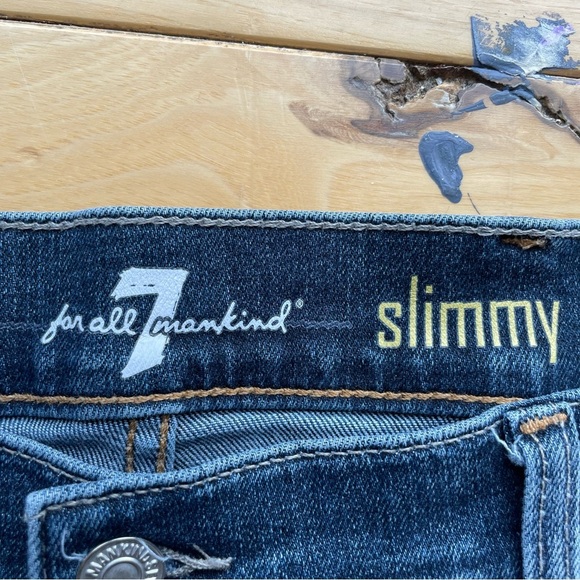 7 For All Mankind Slimmy Jeans Men’s Size 40 Blue Tapered Excellent Condition - Picture 4 of 11